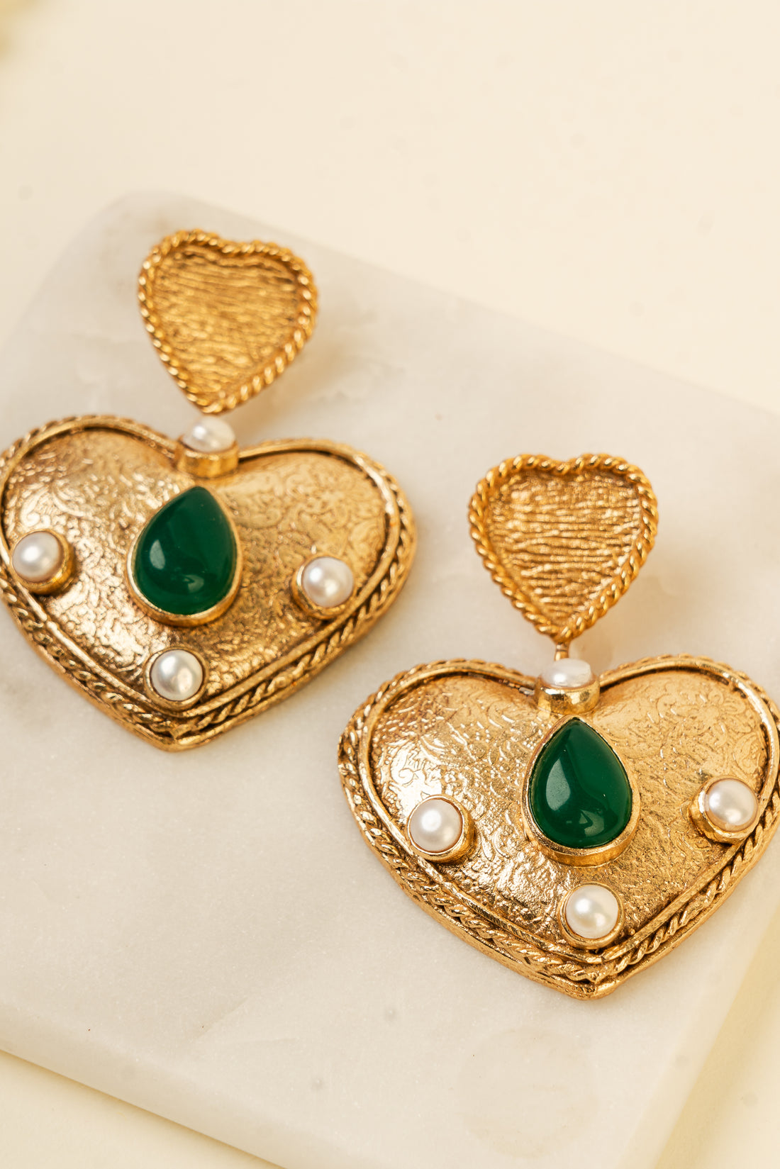 Statement Heart Drop Earrings