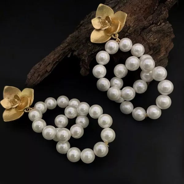 Flower Pearl earrings