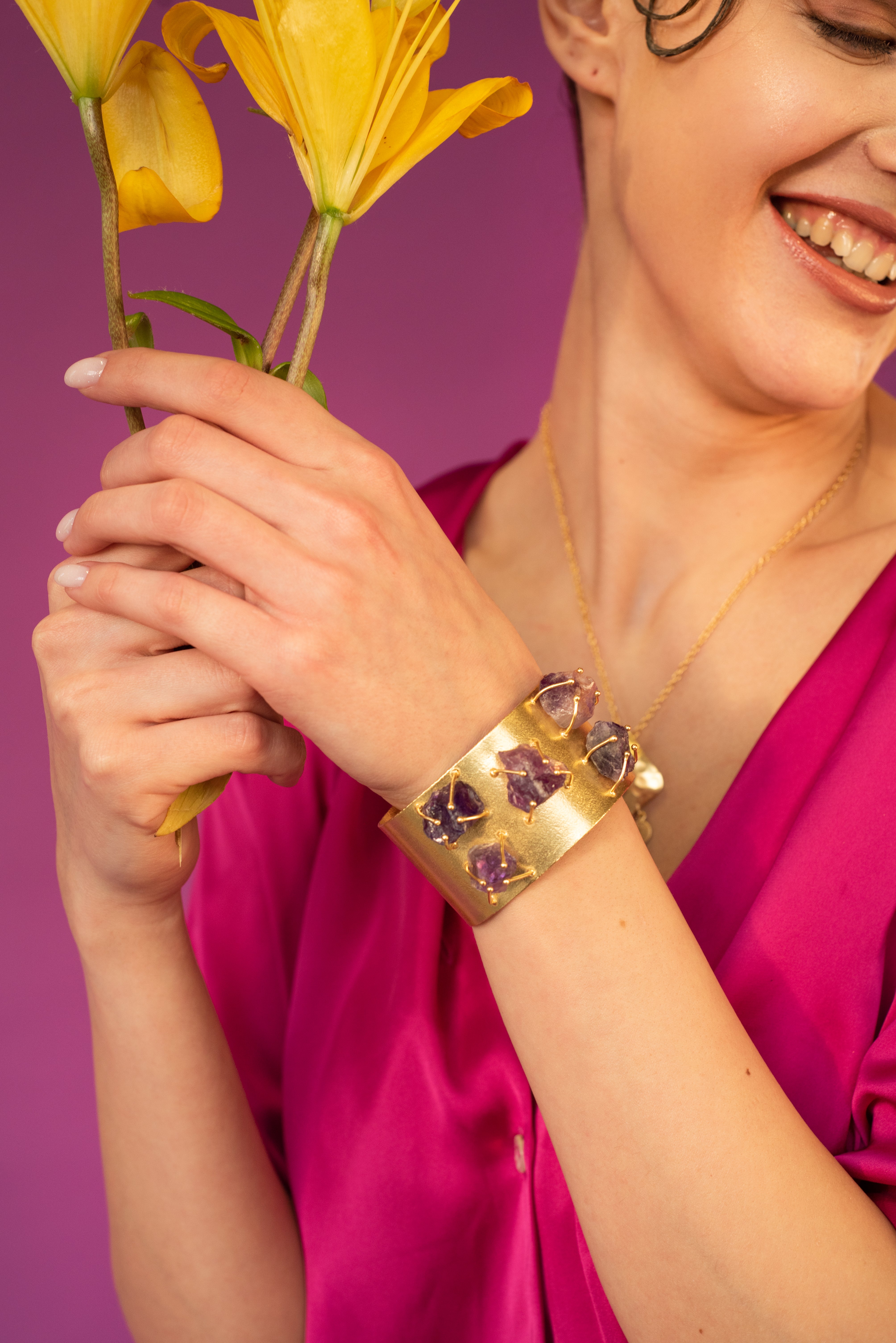 Amethyst stone bracelet in baala jewels
