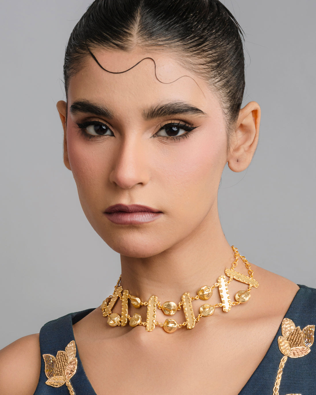 Double-Layered Stripe Necklace