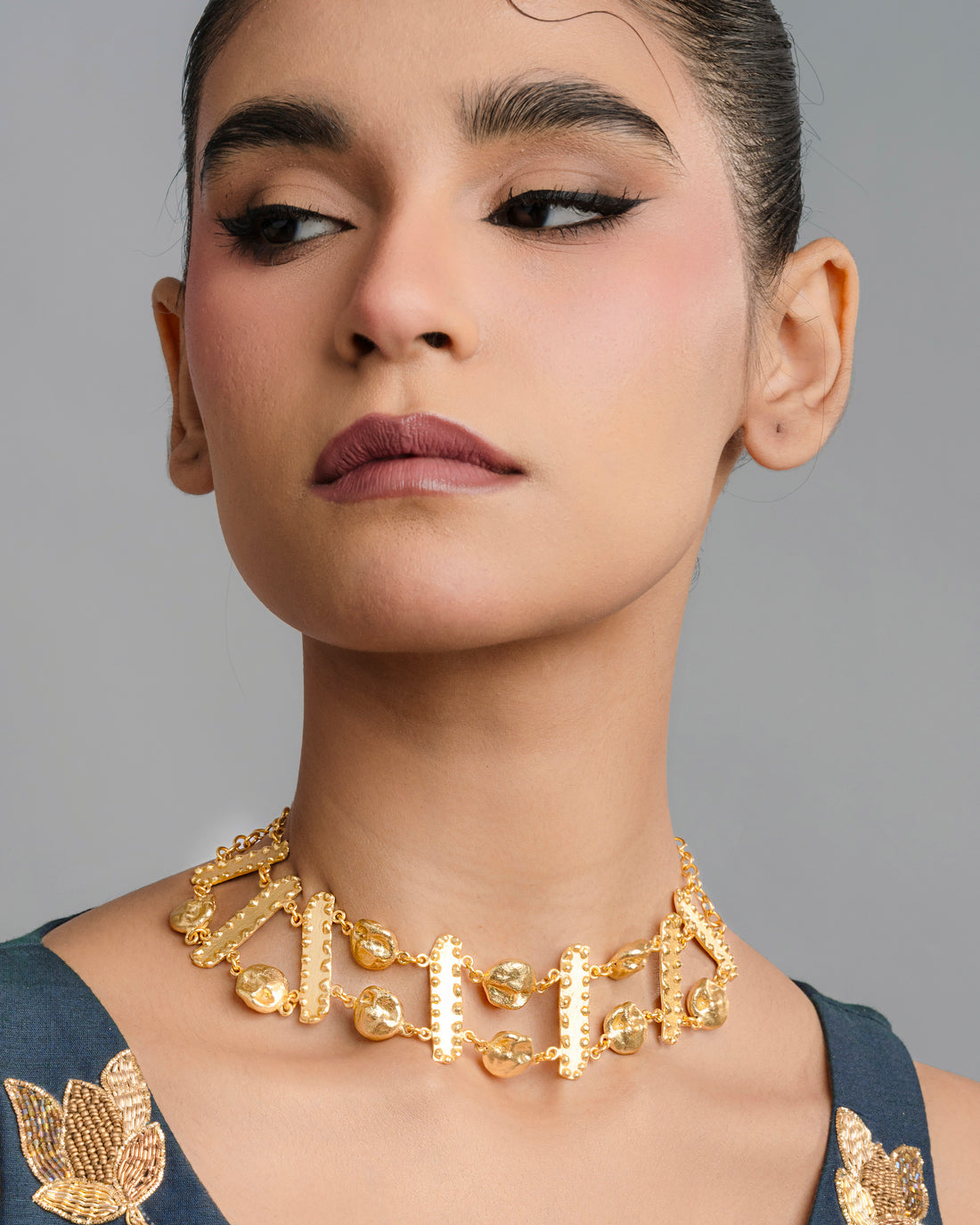 Double-Layered Stripe Necklace