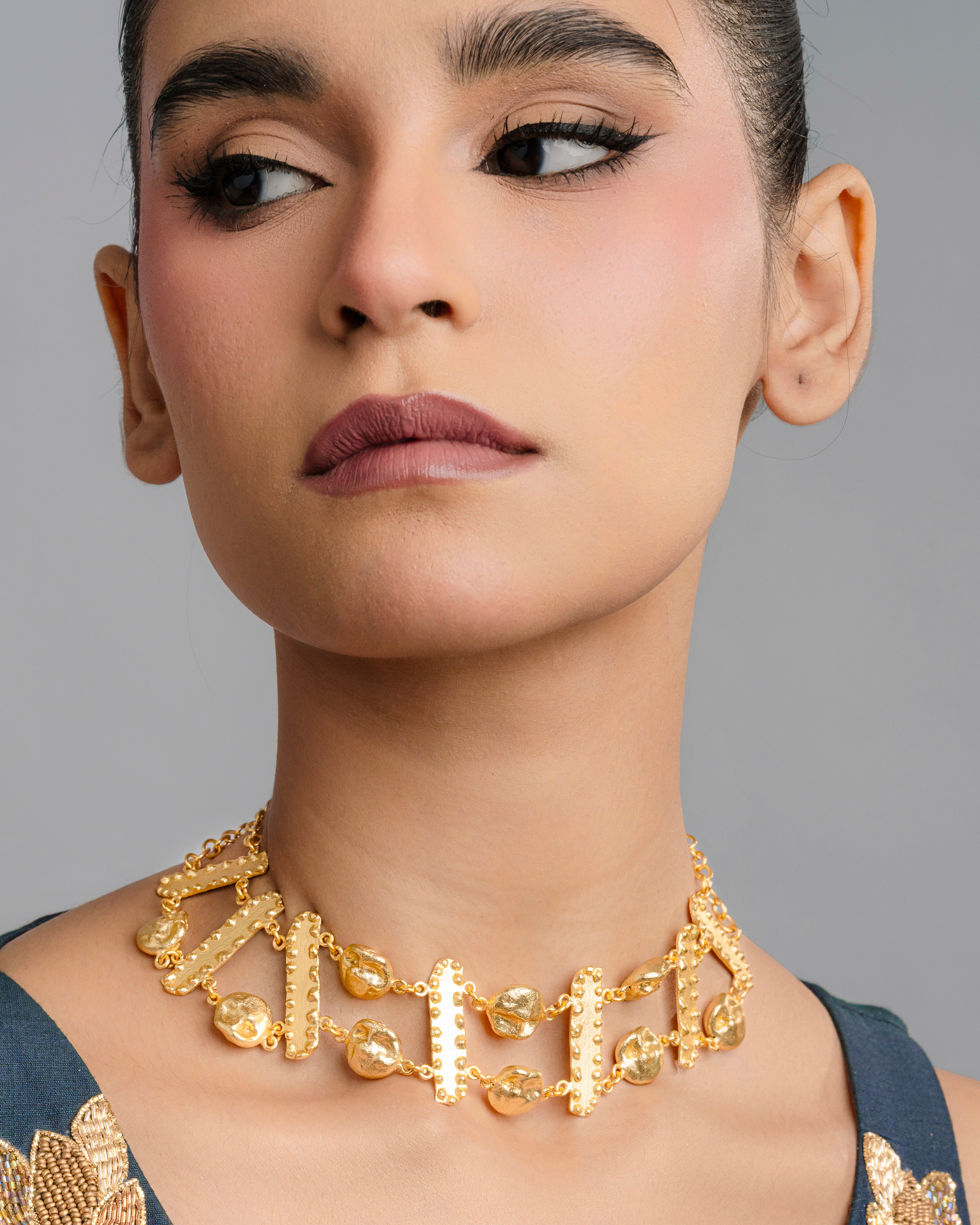 Double-Layered Stripe Necklace