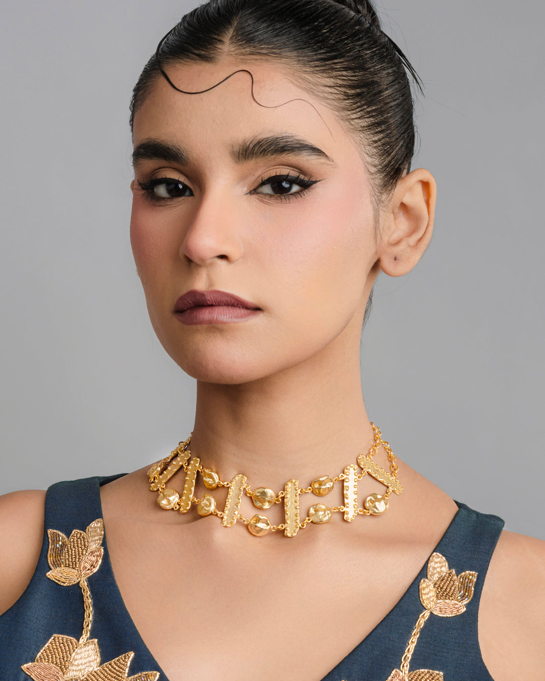 Double-Layered Stripe Necklace