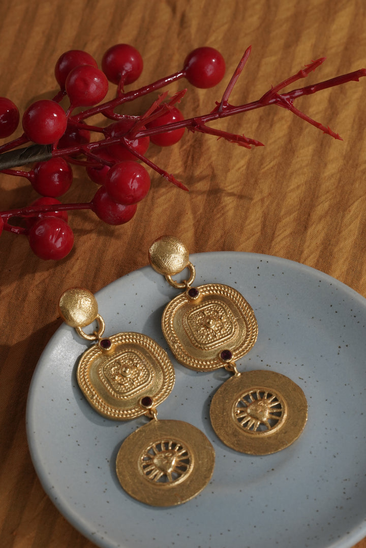 Vintage Matt finish Dangle Drop Earring