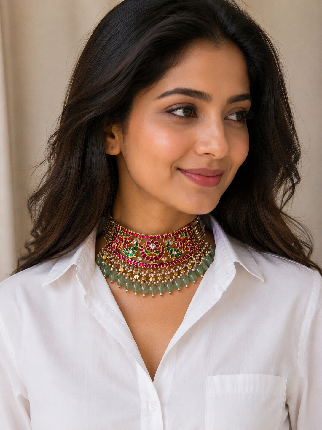 Royal Kundan & Meenakari Pearl Jewelry Set