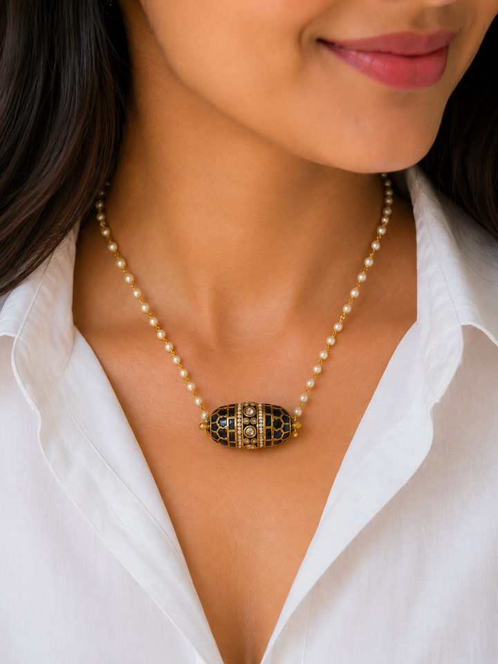 Potli Bag Jadau Pendent Necklace