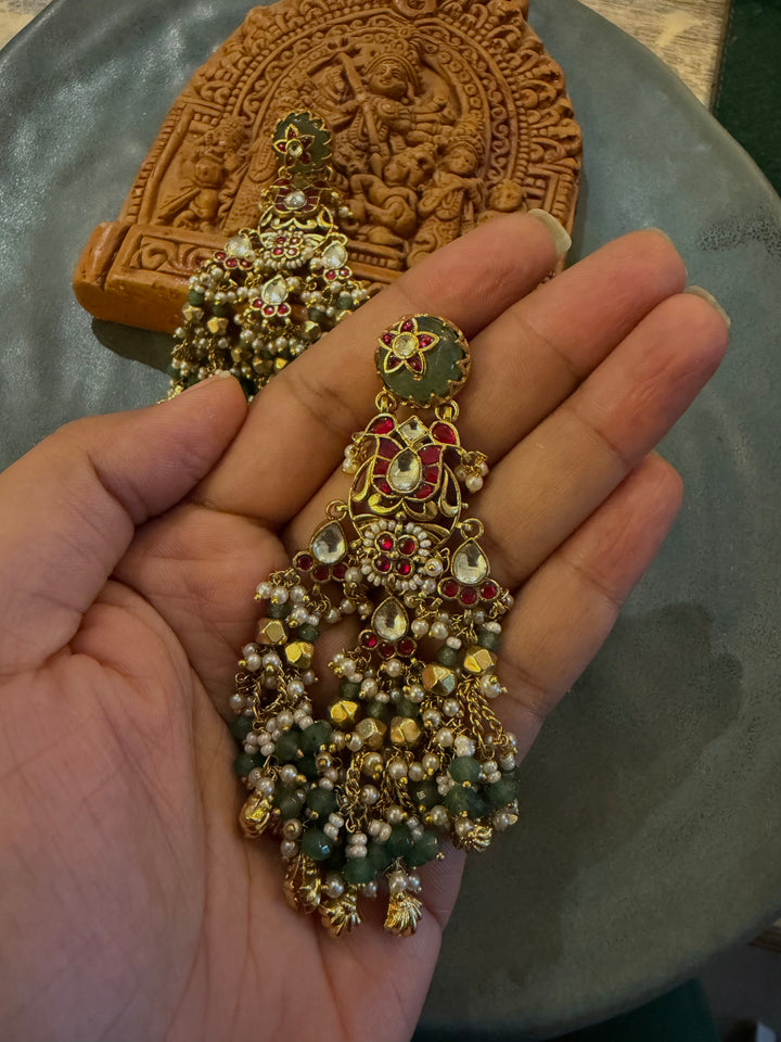 Rajhwadi Kundan Earrings
