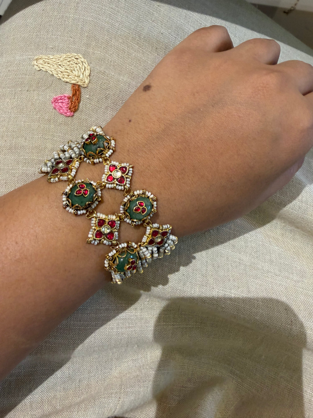 Madhubala 2 line Beaded Choker