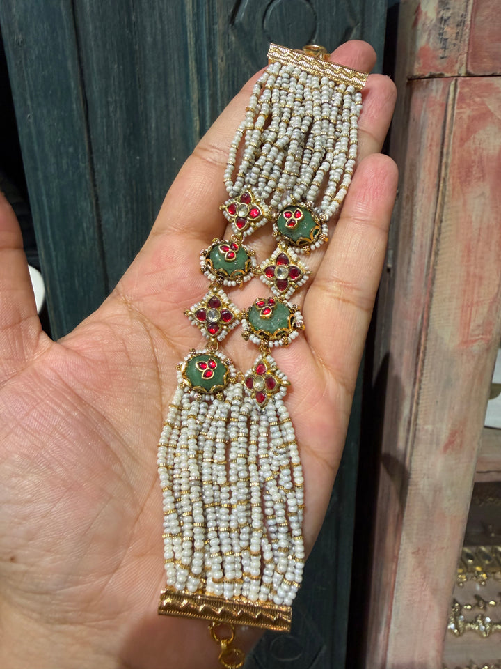 Madhubala 2 line Beaded Choker