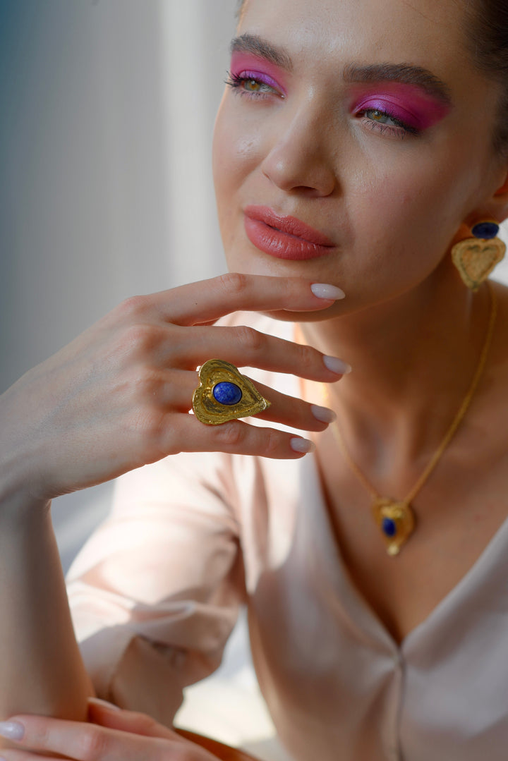 Lapis Heart Necklace