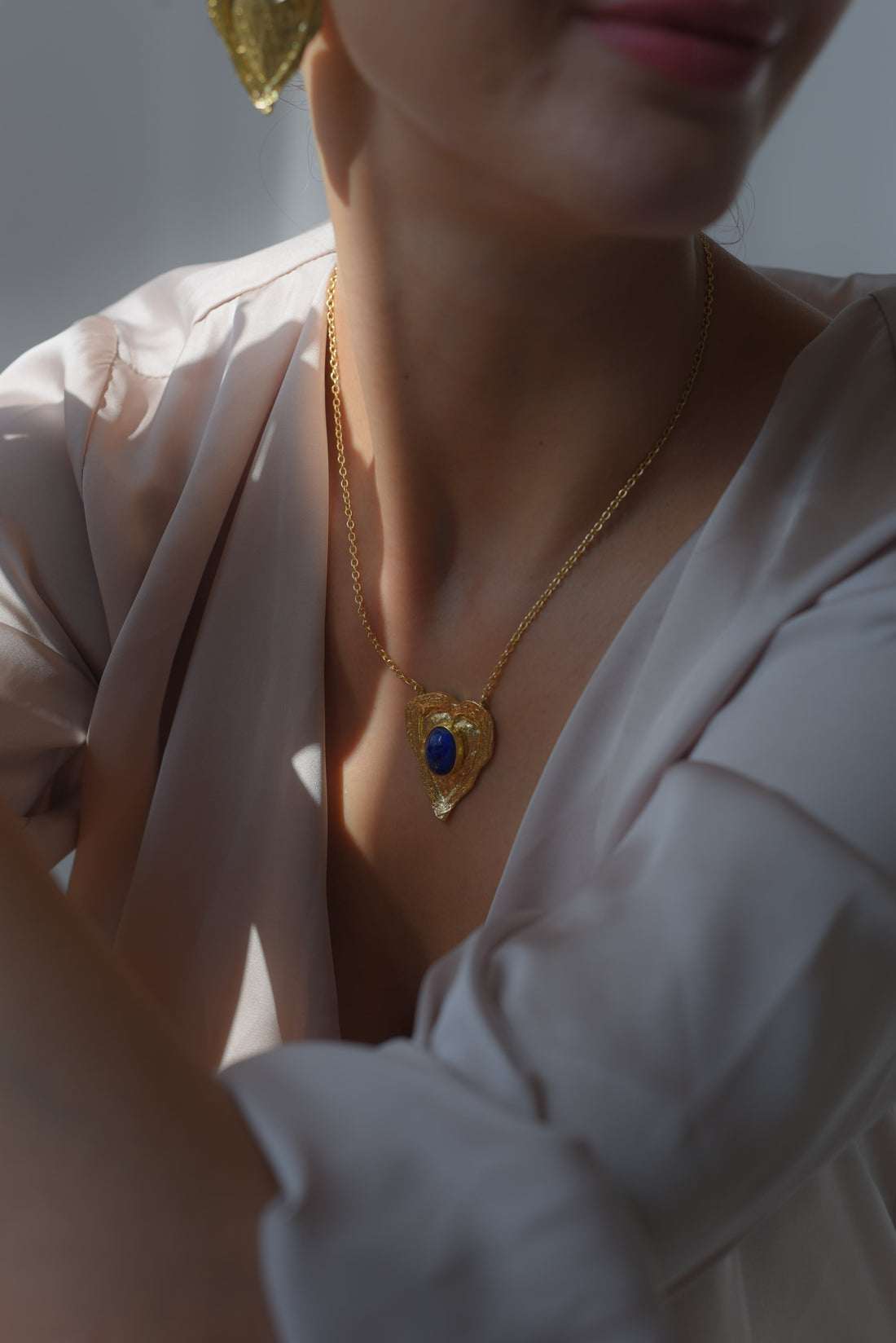 Lapis Heart Necklace