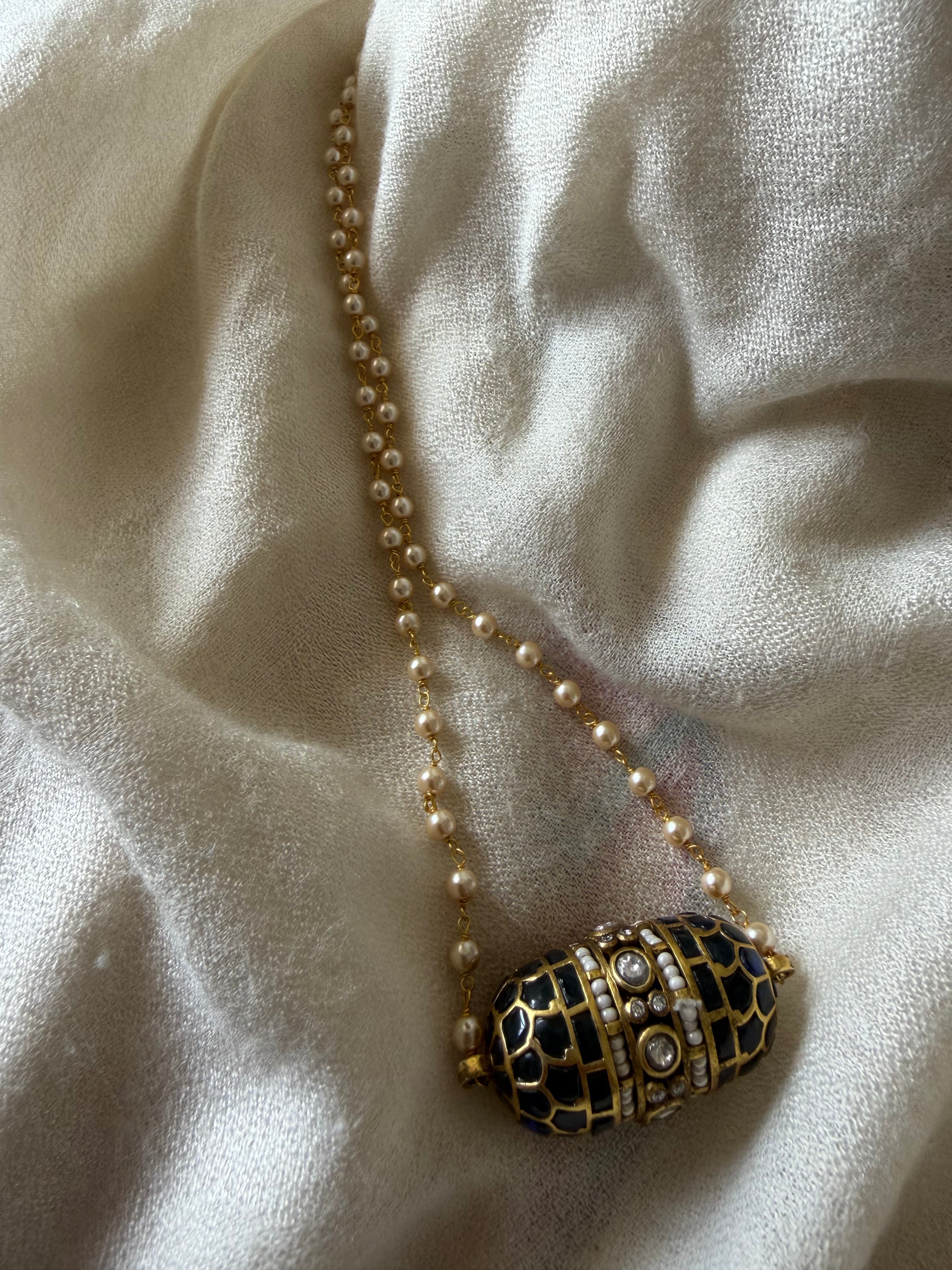 Potli Bag Jadau Pendent Necklace
