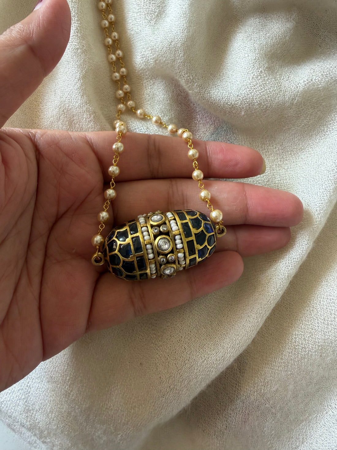 Potli Bag Jadau Pendent Necklace