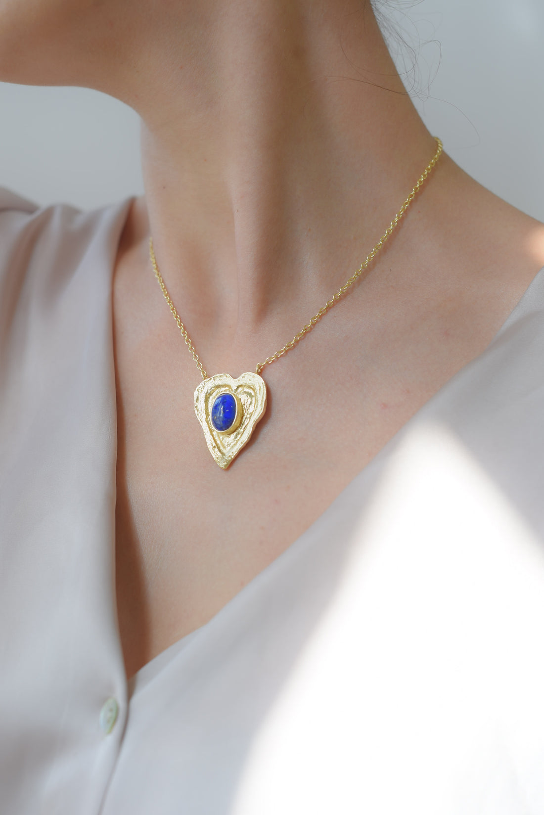 Lapis Heart Necklace