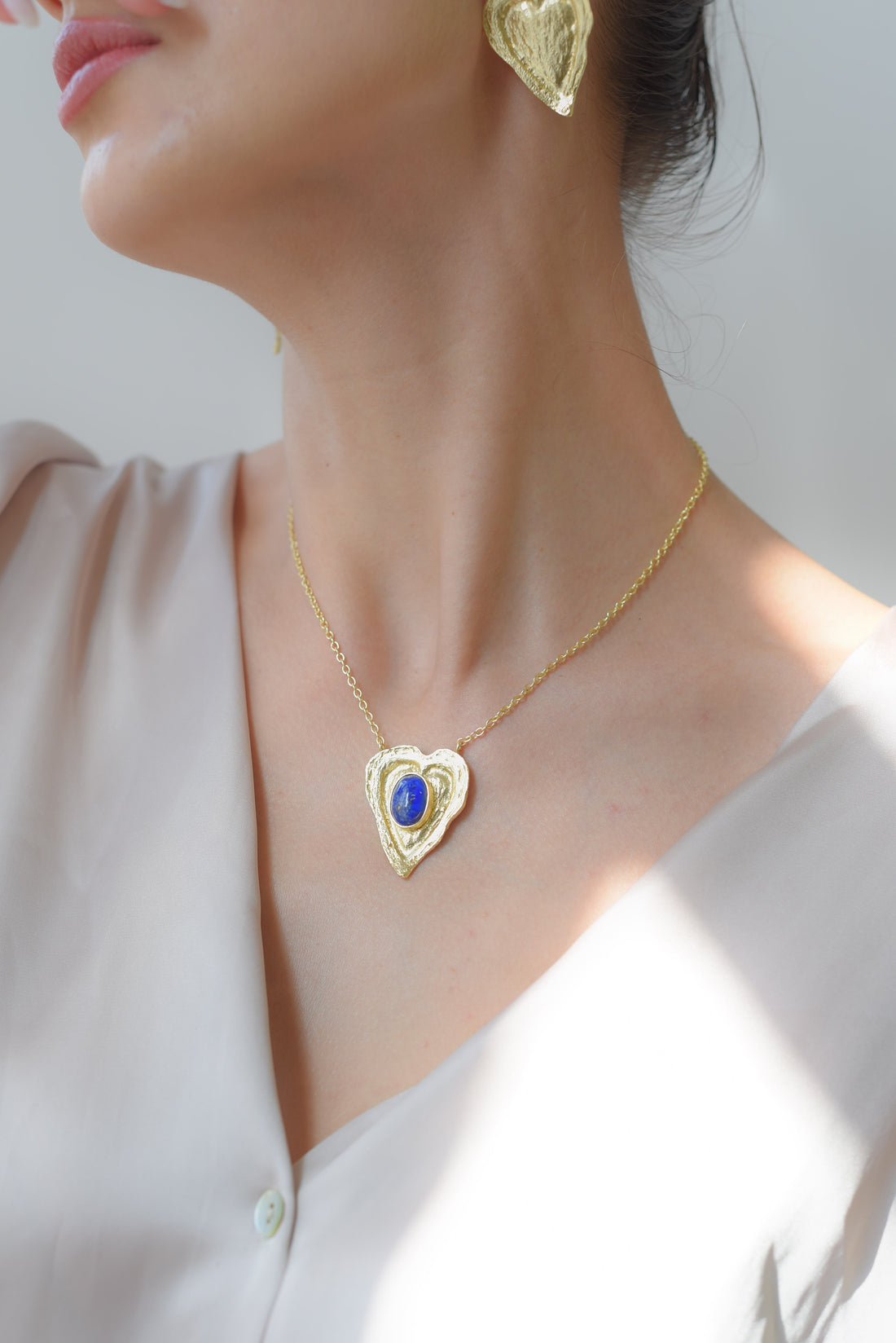 Lapis Heart Necklace