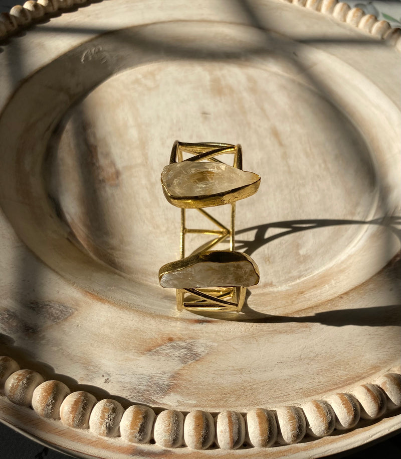 Raw Stone Bracelet White