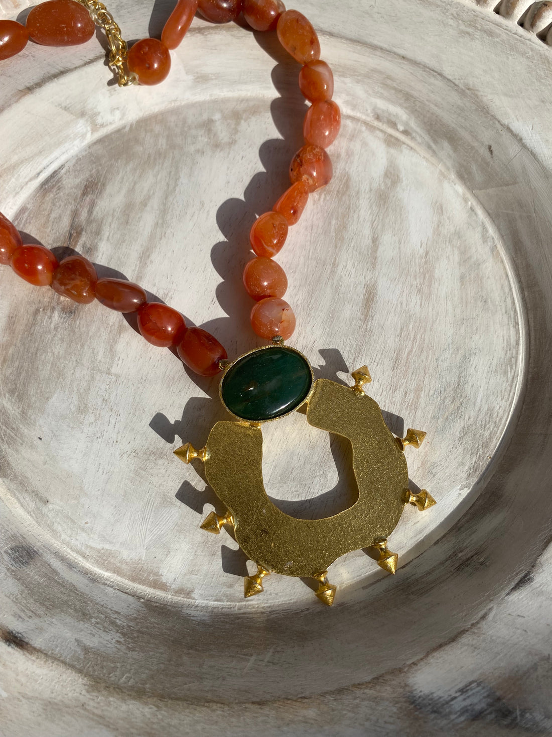 Tribal carnelian necklace