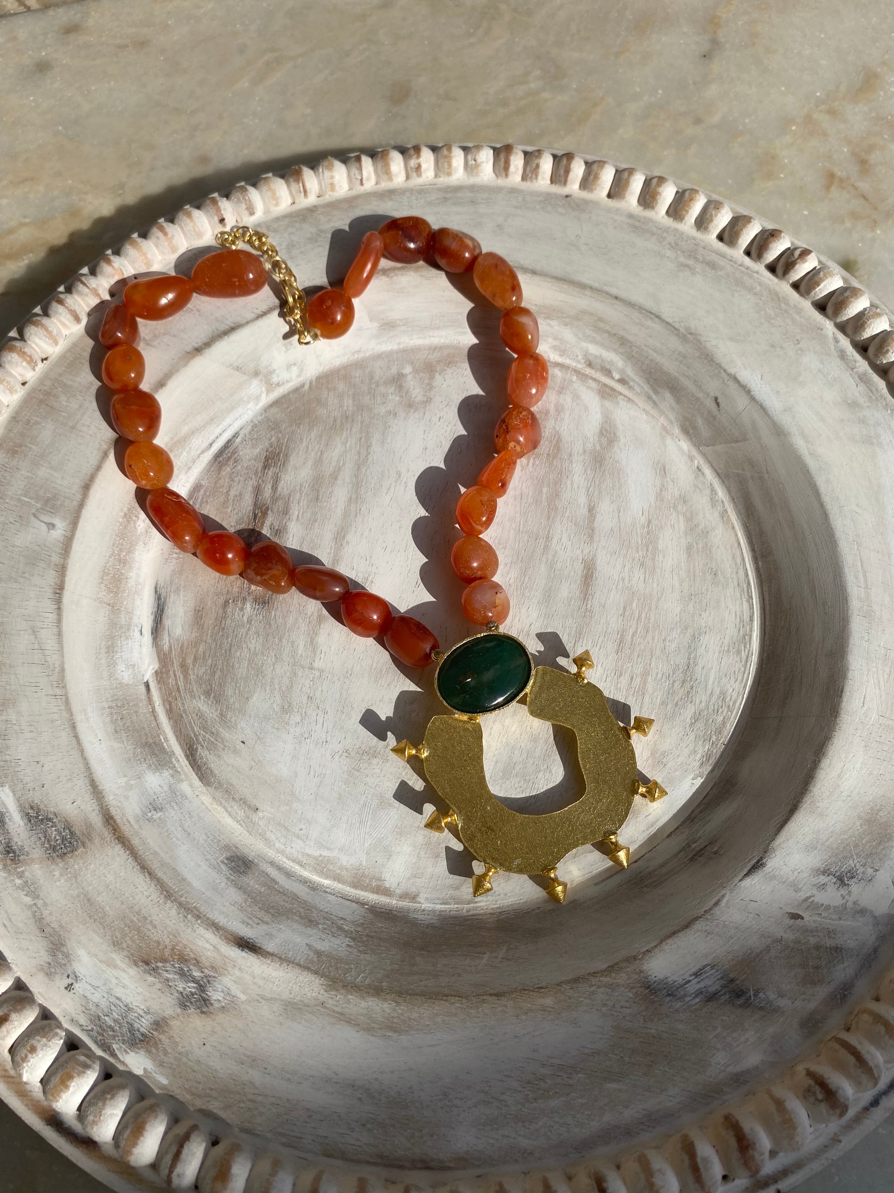 Tribal carnelian necklace