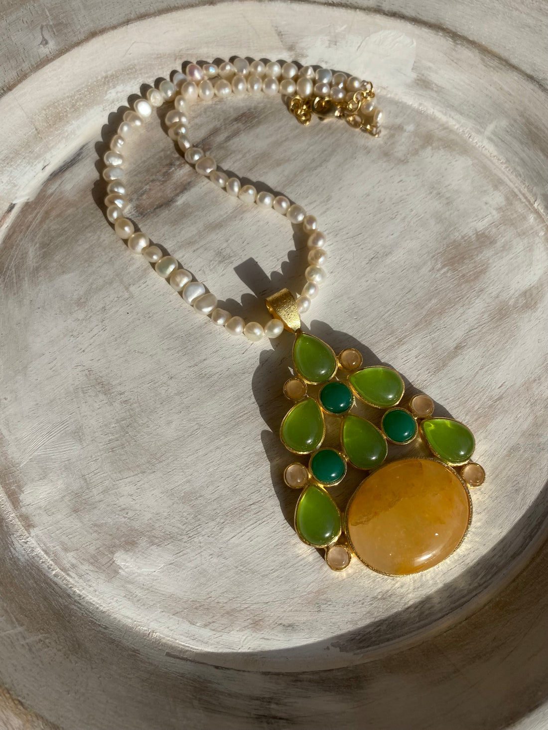 Orange Pearl Pendant