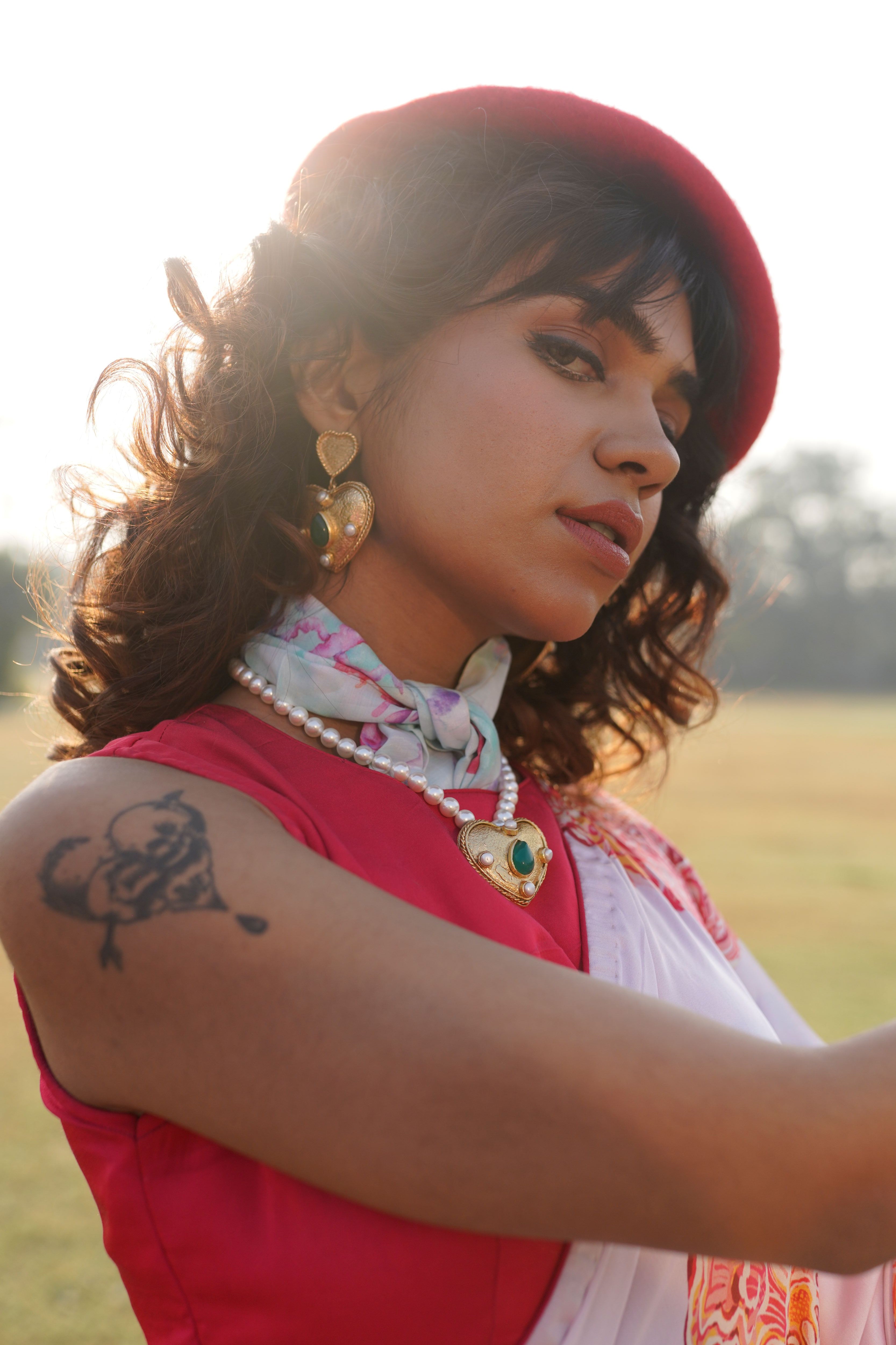 Statement Heart Drop Earrings