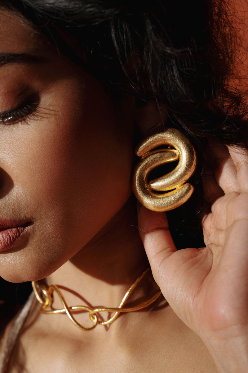 S shaped Statement Earring