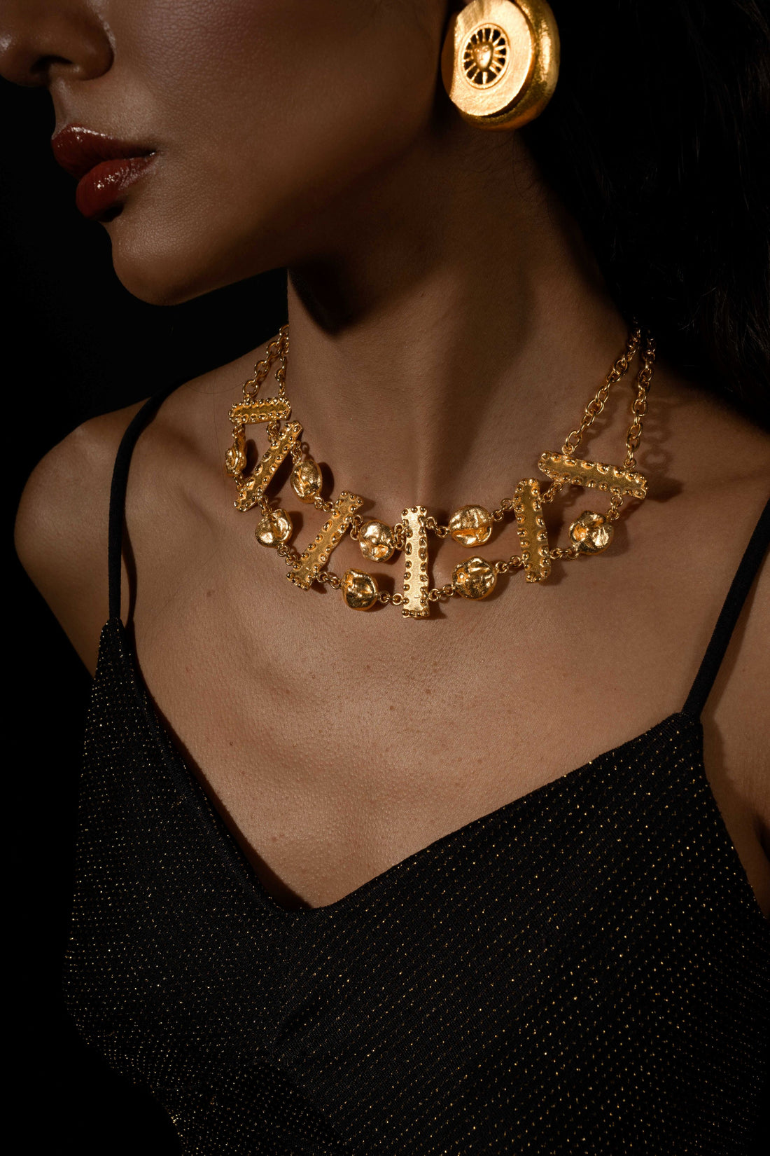 Double-Layered Stripe Necklace