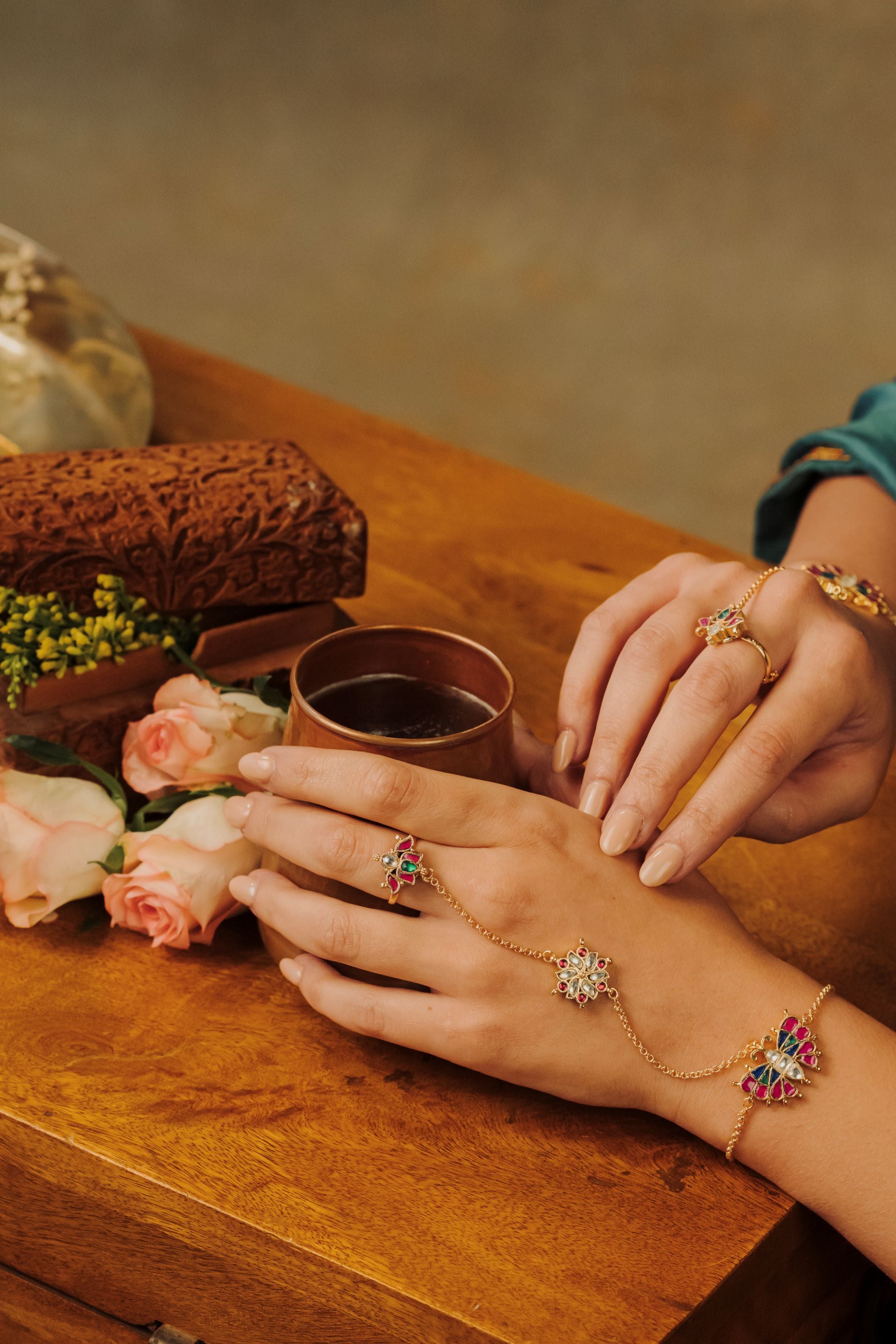 Titli Hath phool Kundan Jewelry