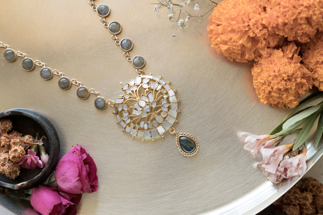 Buy Traditional Lotus Layered Necklace for women