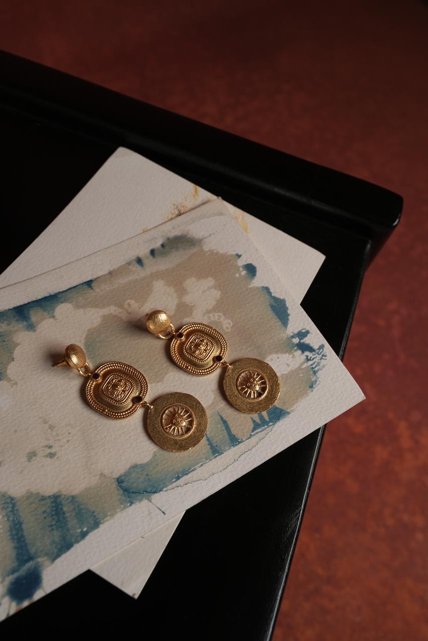 Vintage Matt finish Dangle Drop Earring