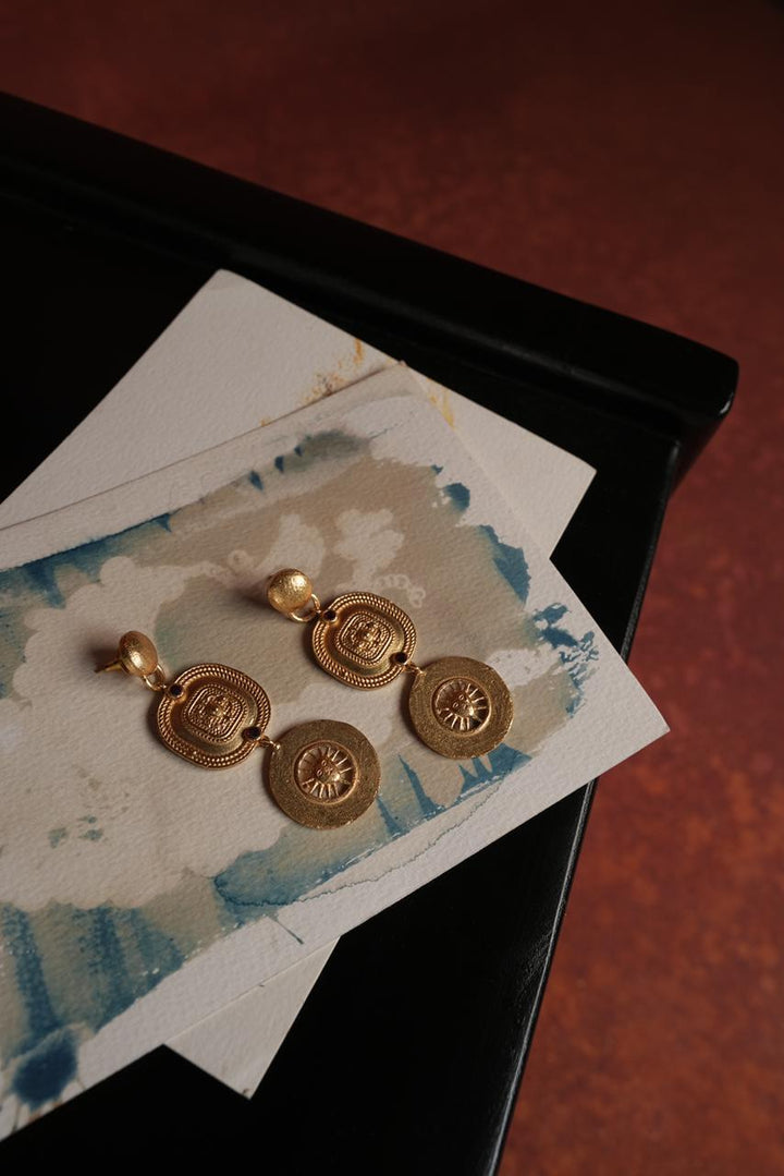 Vintage Matt finish Dangle Drop Earring