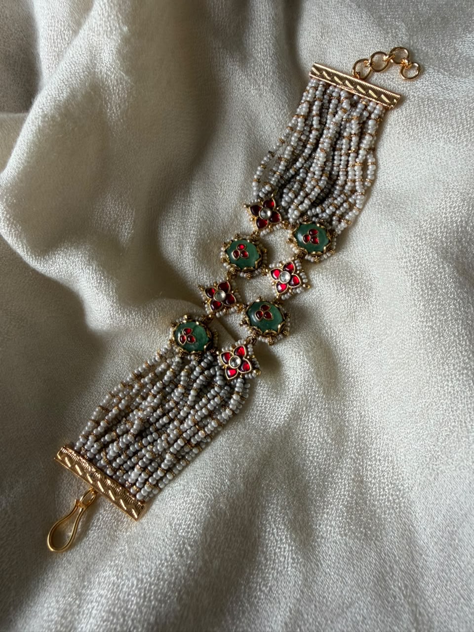 Madhubala 2 line Beaded Bracelet