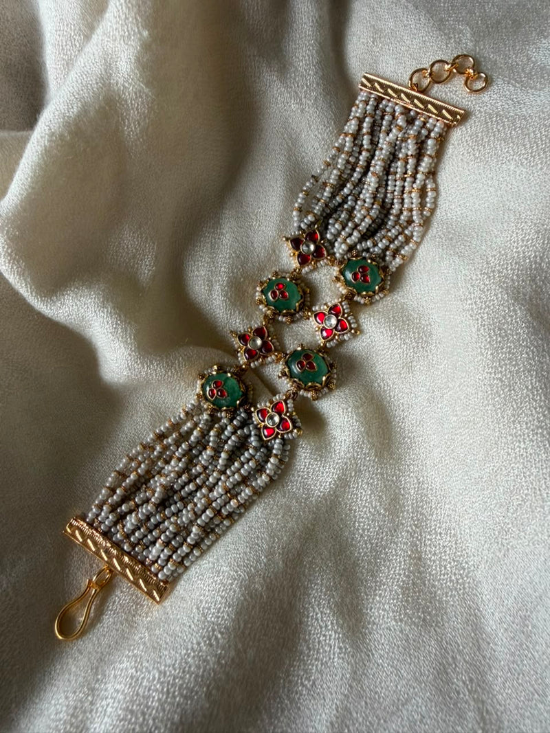 Madhubala 2 line Beaded Bracelet