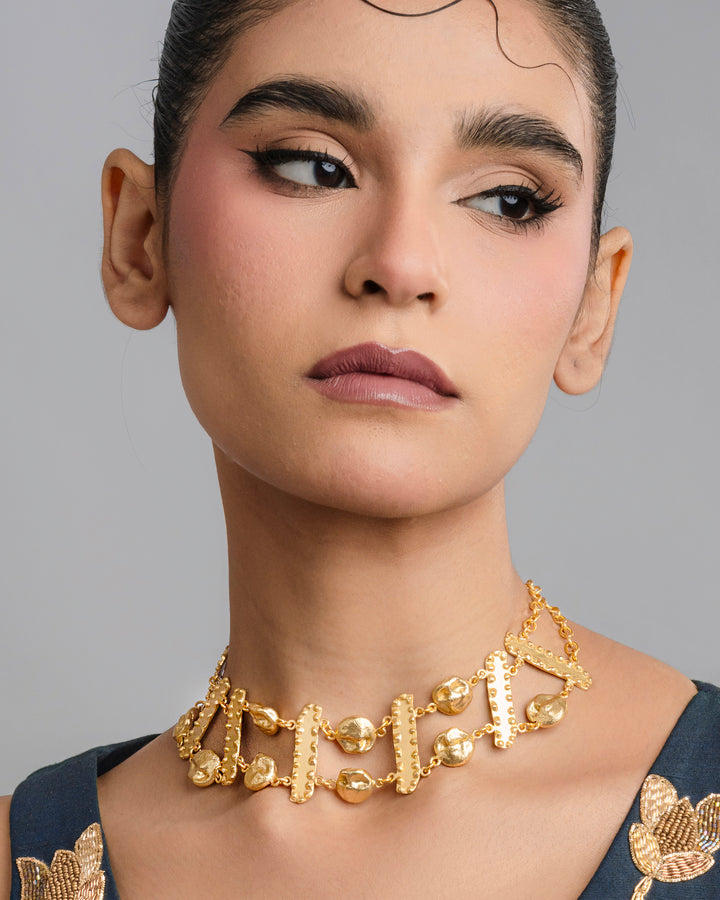 double-layered stripe Necklace for women