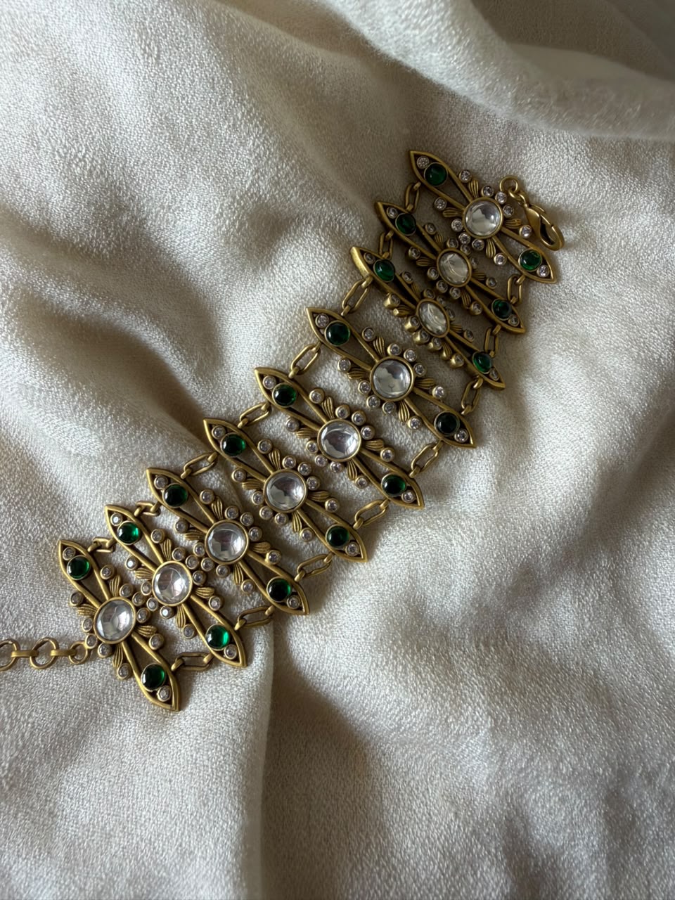 wedding kundan statement bracelet for women in india