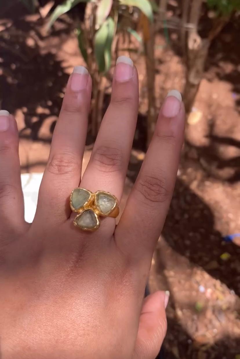 Buy natural green quartz stone ring online