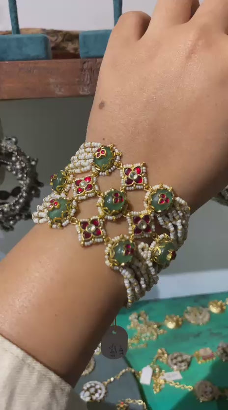 Madhubala Pearl Indian Traditional Bracelet