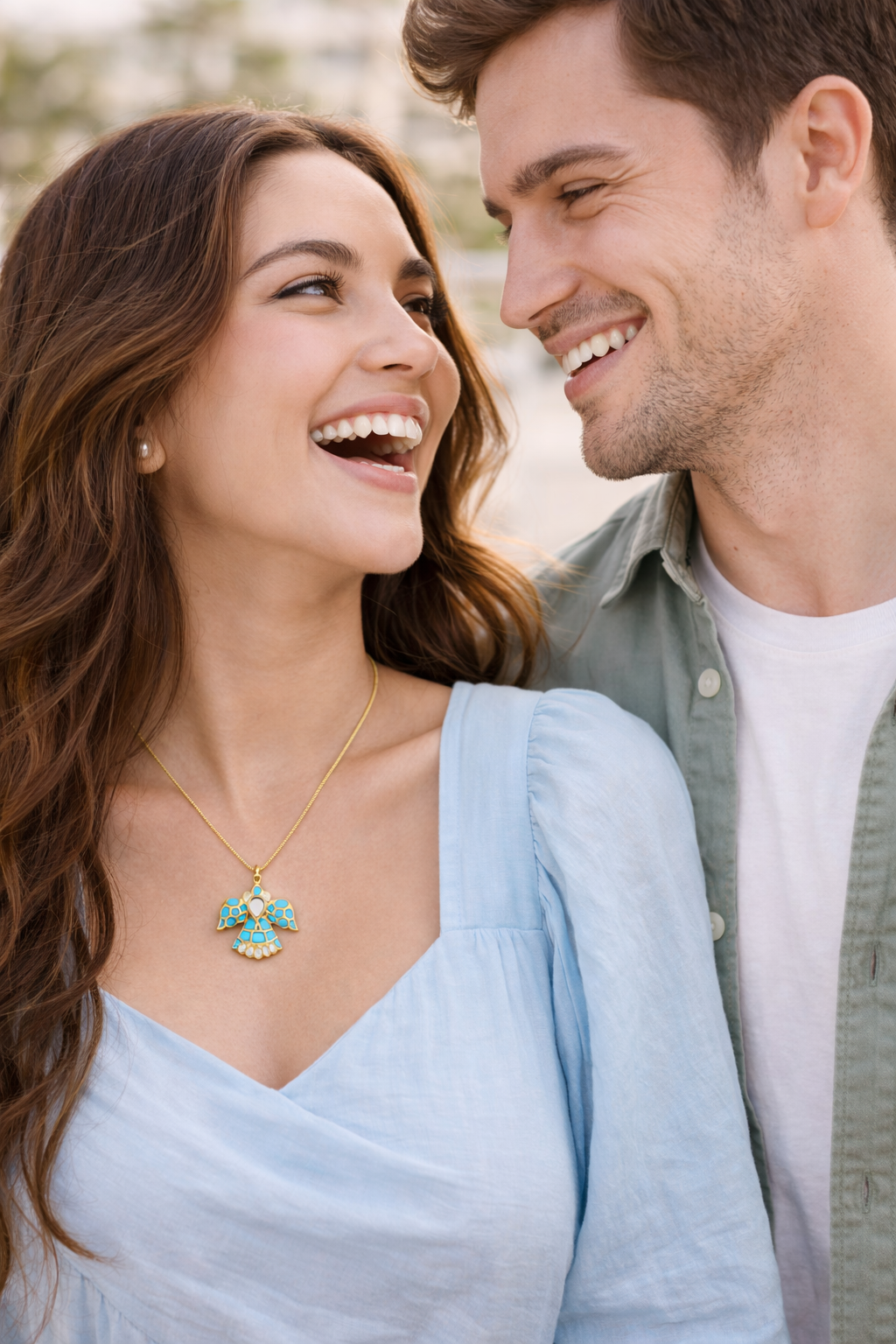 buy turquoise eagle pendent in india